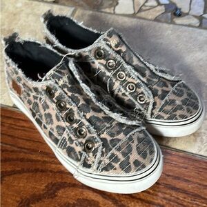Leopard Print Kids Sneakers